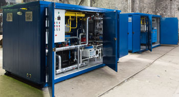 Mini boiler houses up to 350 kW